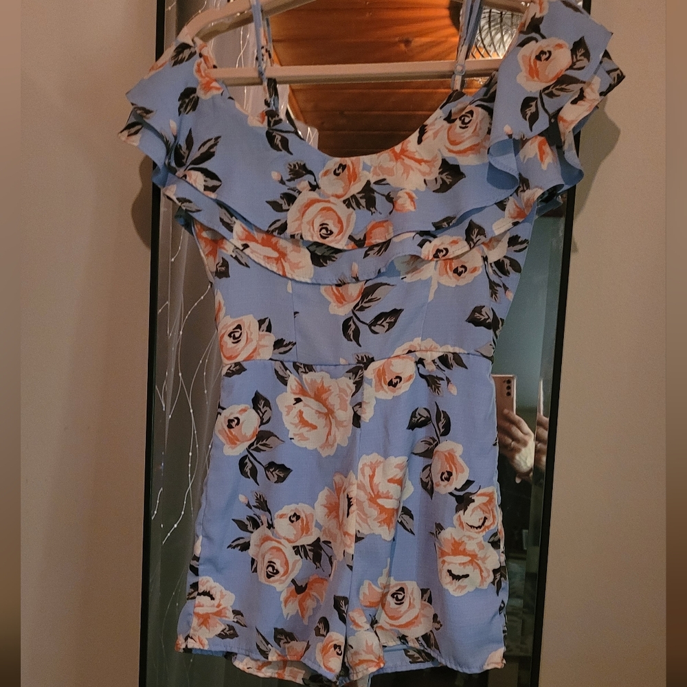 Harmony + Havoc Blue Floral Romper
